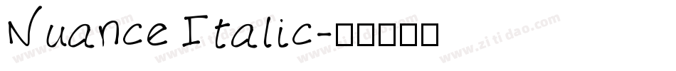 Nuance Italic字体转换